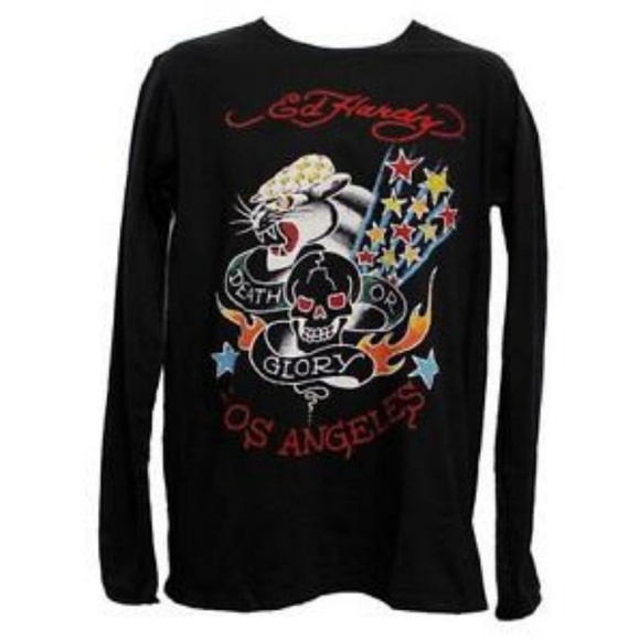 Ed Hardy Death or Glory size S black tee - Picture 2 of 7